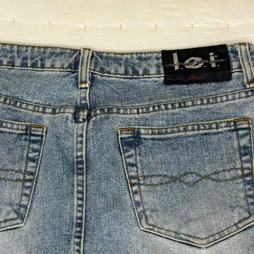 L.E.I. Denim Vintage Mini Skirt Women's 11 Blue